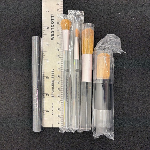 NEW Sheer Cover Lot Makeup Mineral Foundation Brush Set Mascara Travel‎ Brush - Picture 3 of 11